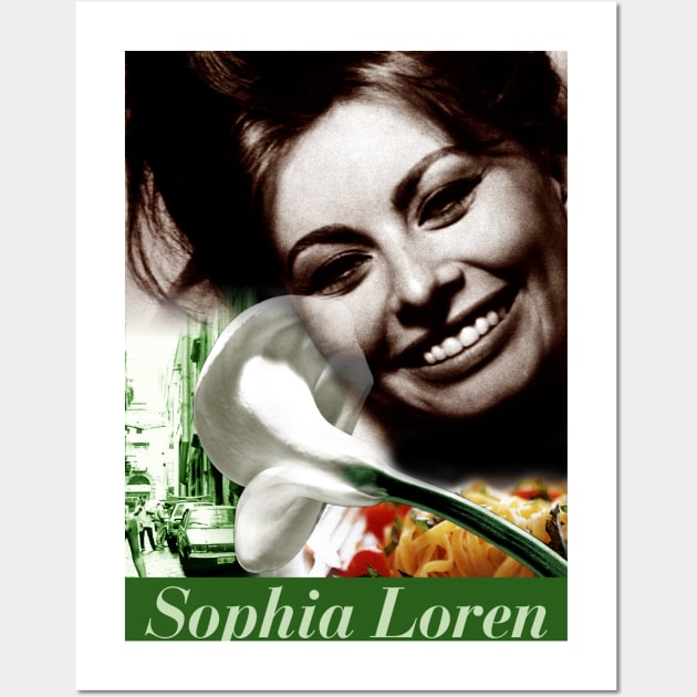 Sophia Loren Collage Portrait Wall Art by Dez53